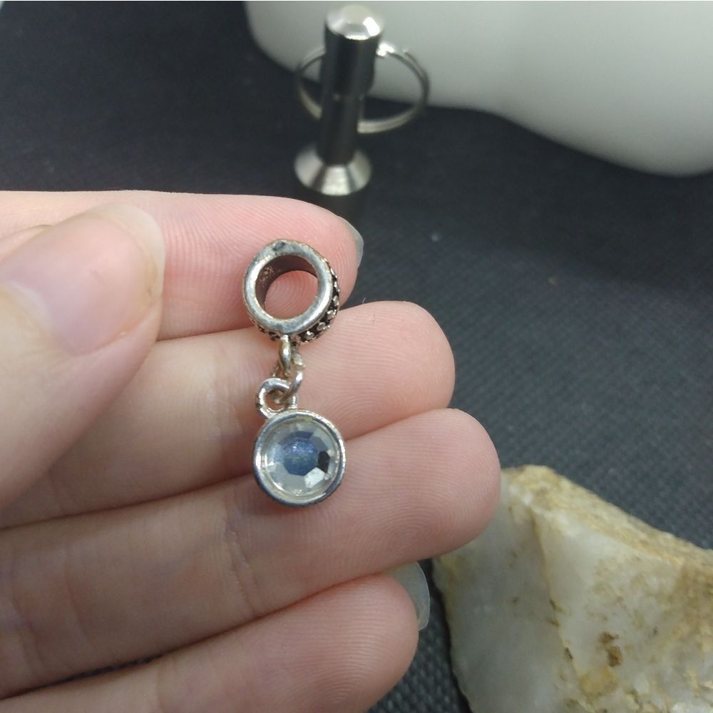 Clear crystal charm